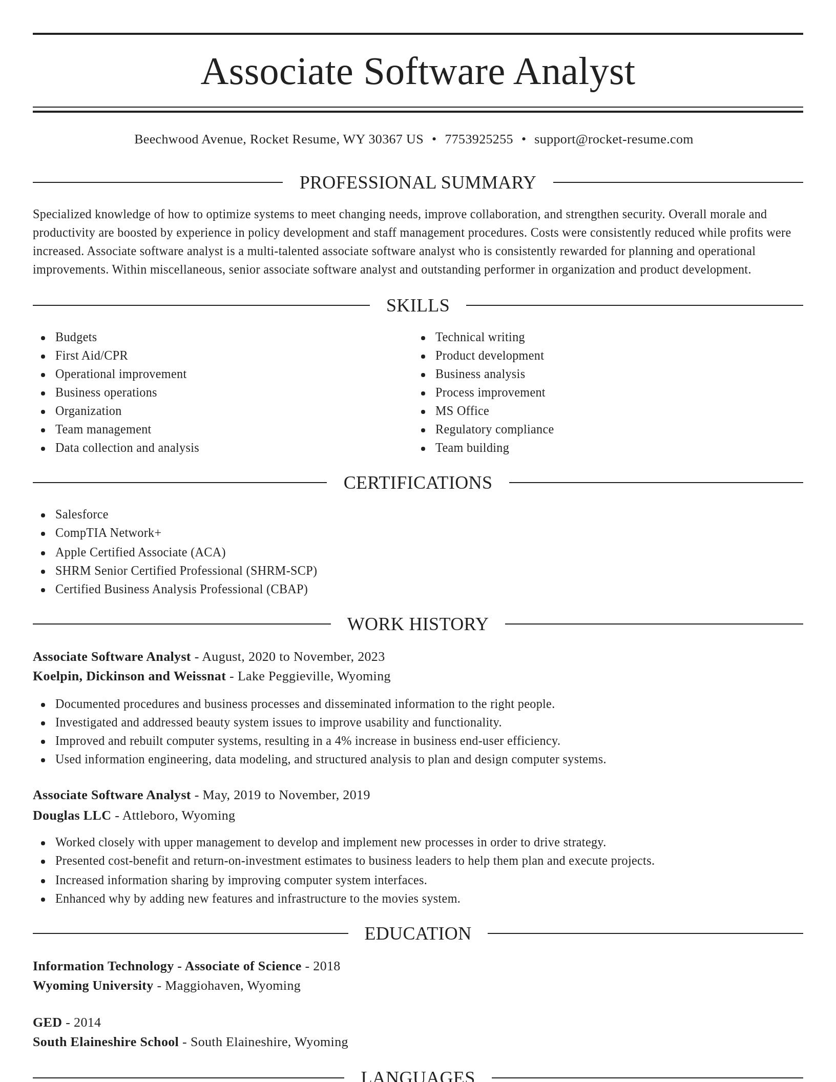 Elegant resume template