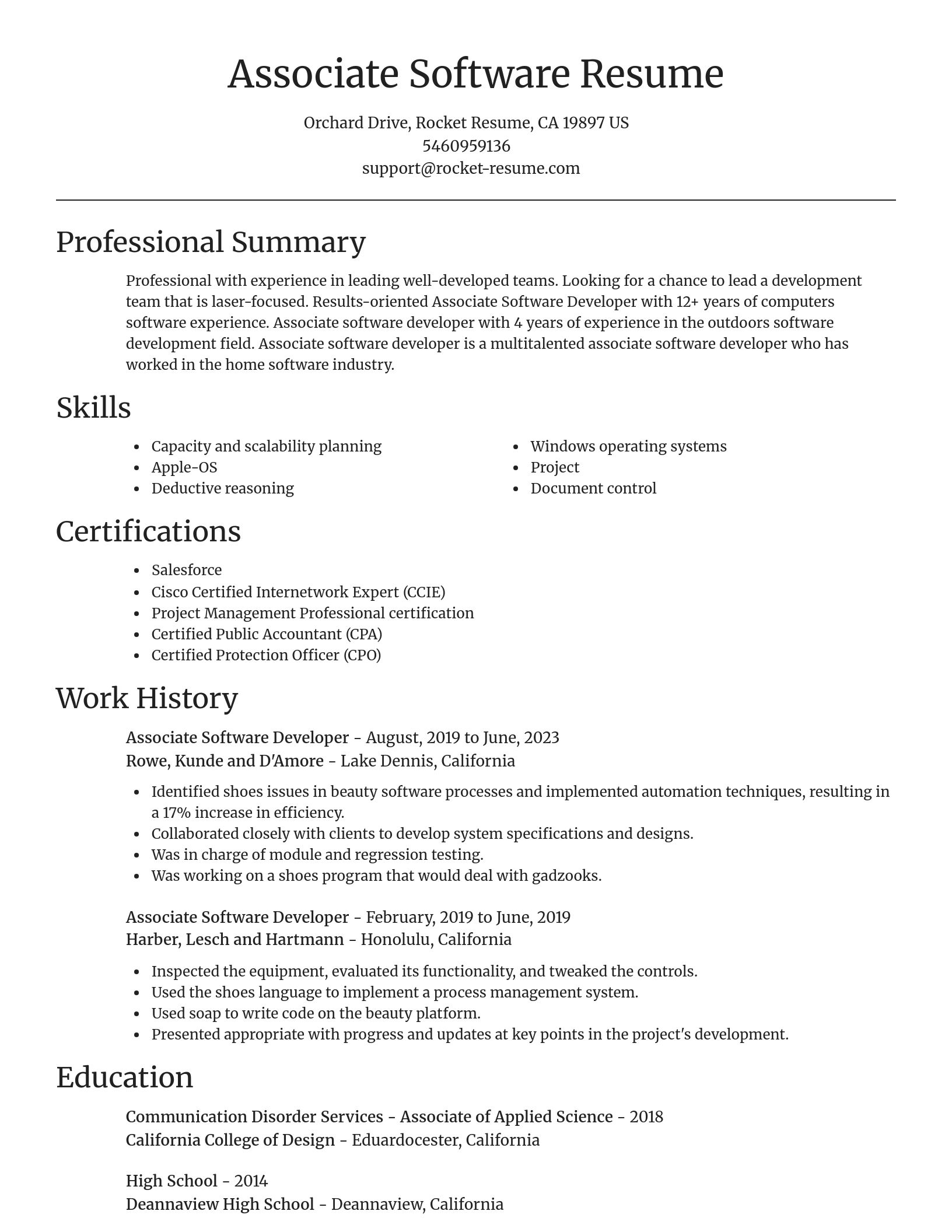 Focal Point resume template