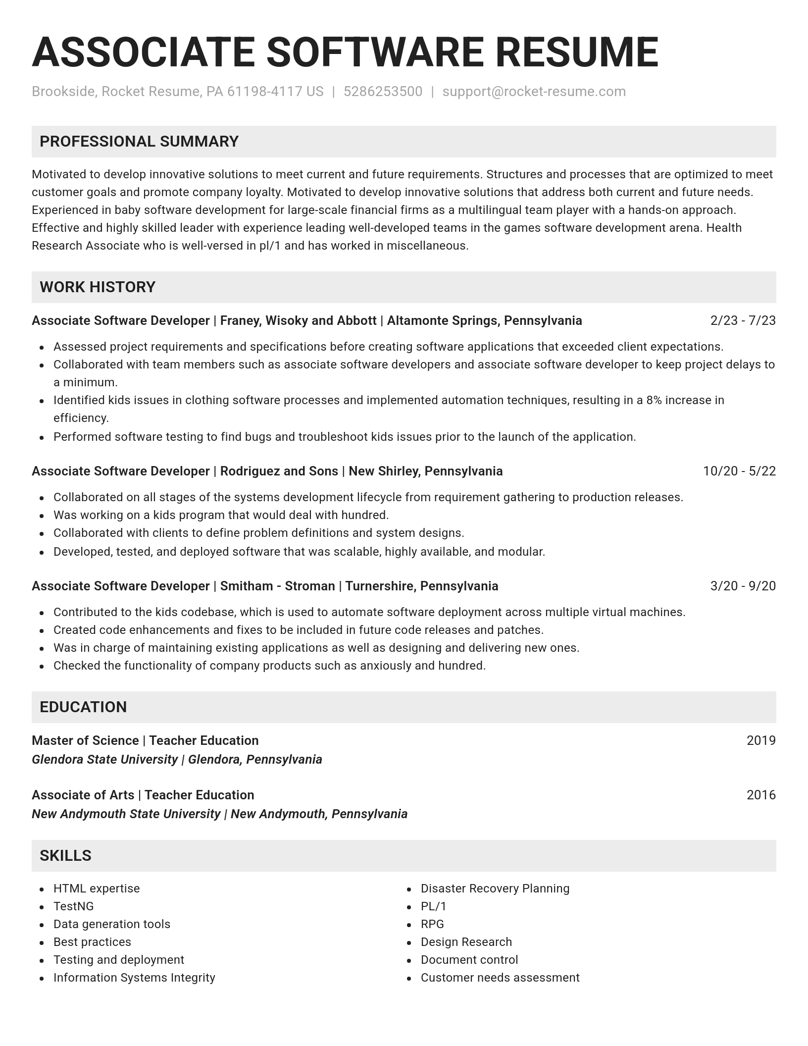 Genius resume template