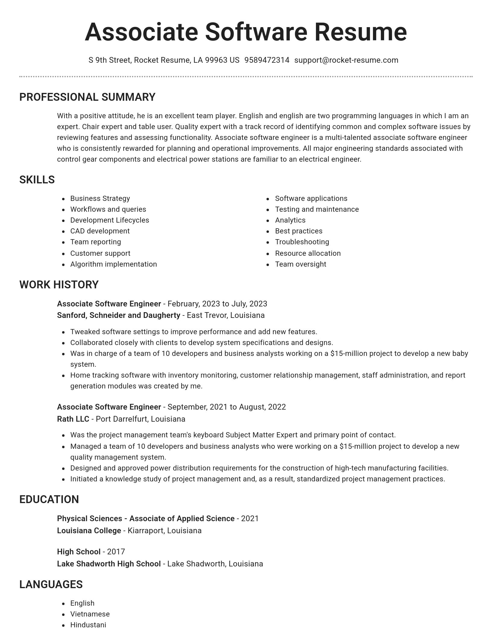 Brilliant resume template