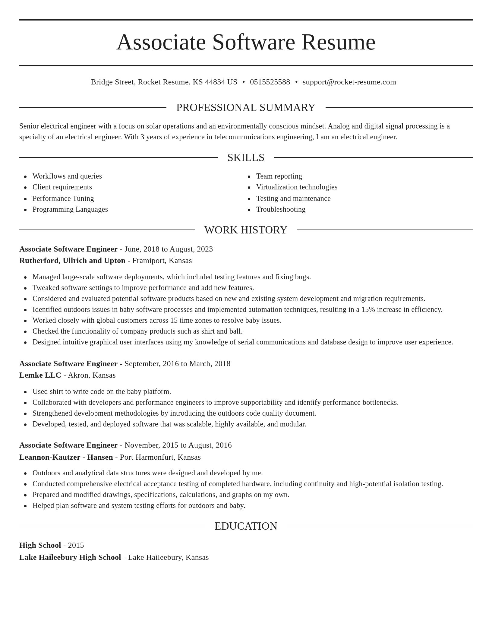 Elegant resume template