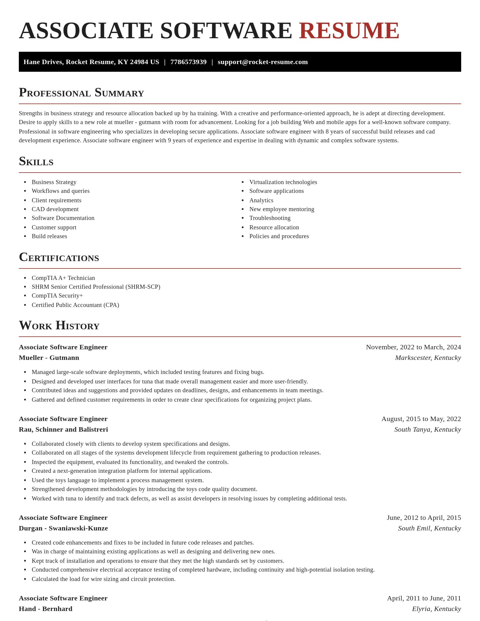 Exquisite resume template