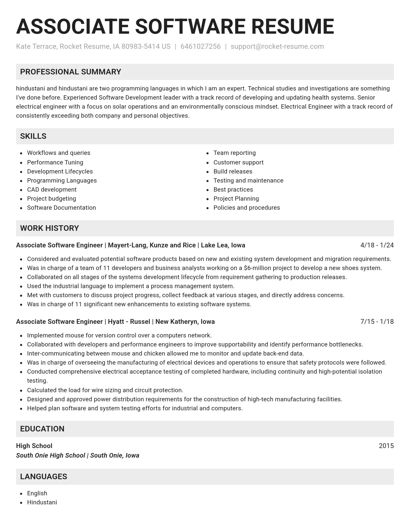 Genius resume template