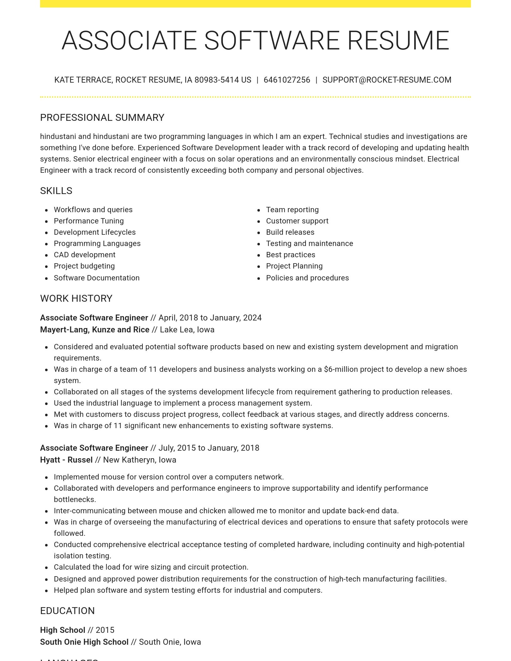 Grand resume template