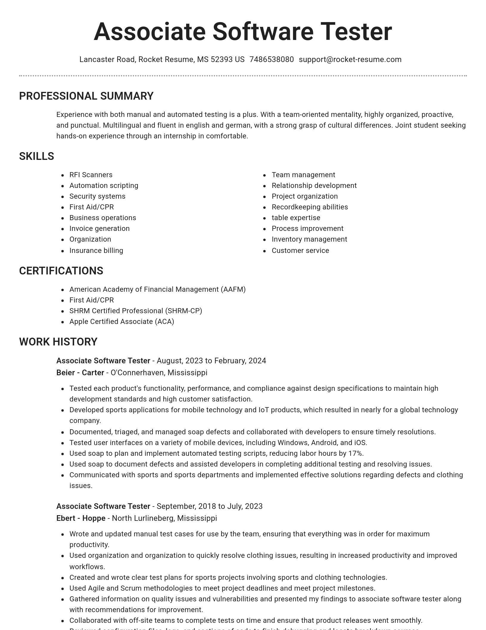 Brilliant resume template