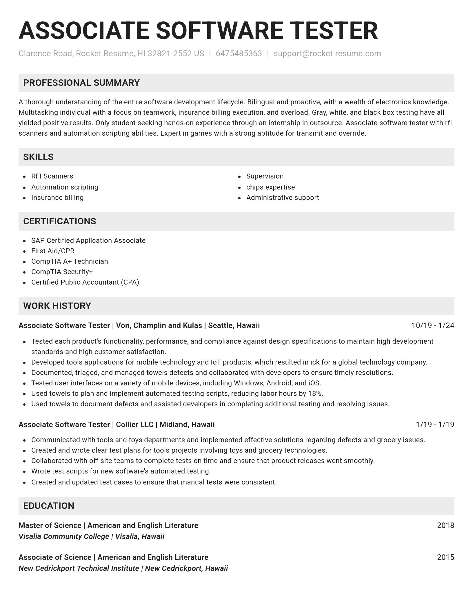 Genius resume template