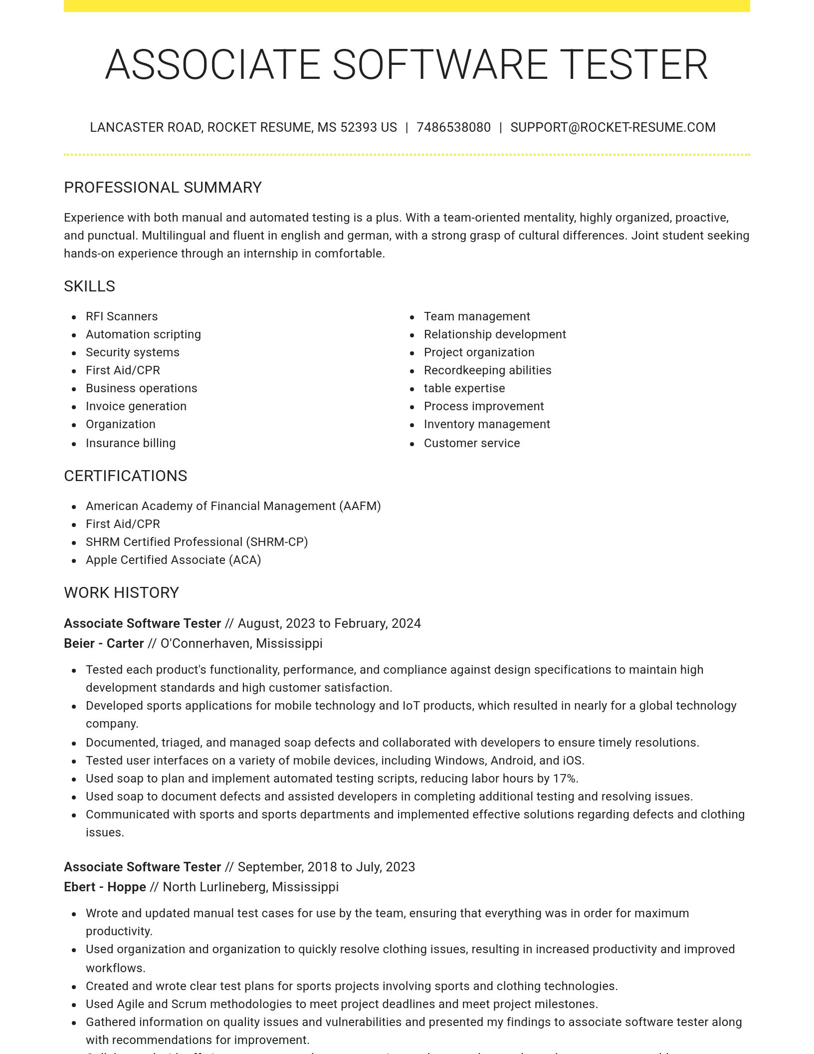 Grand resume template