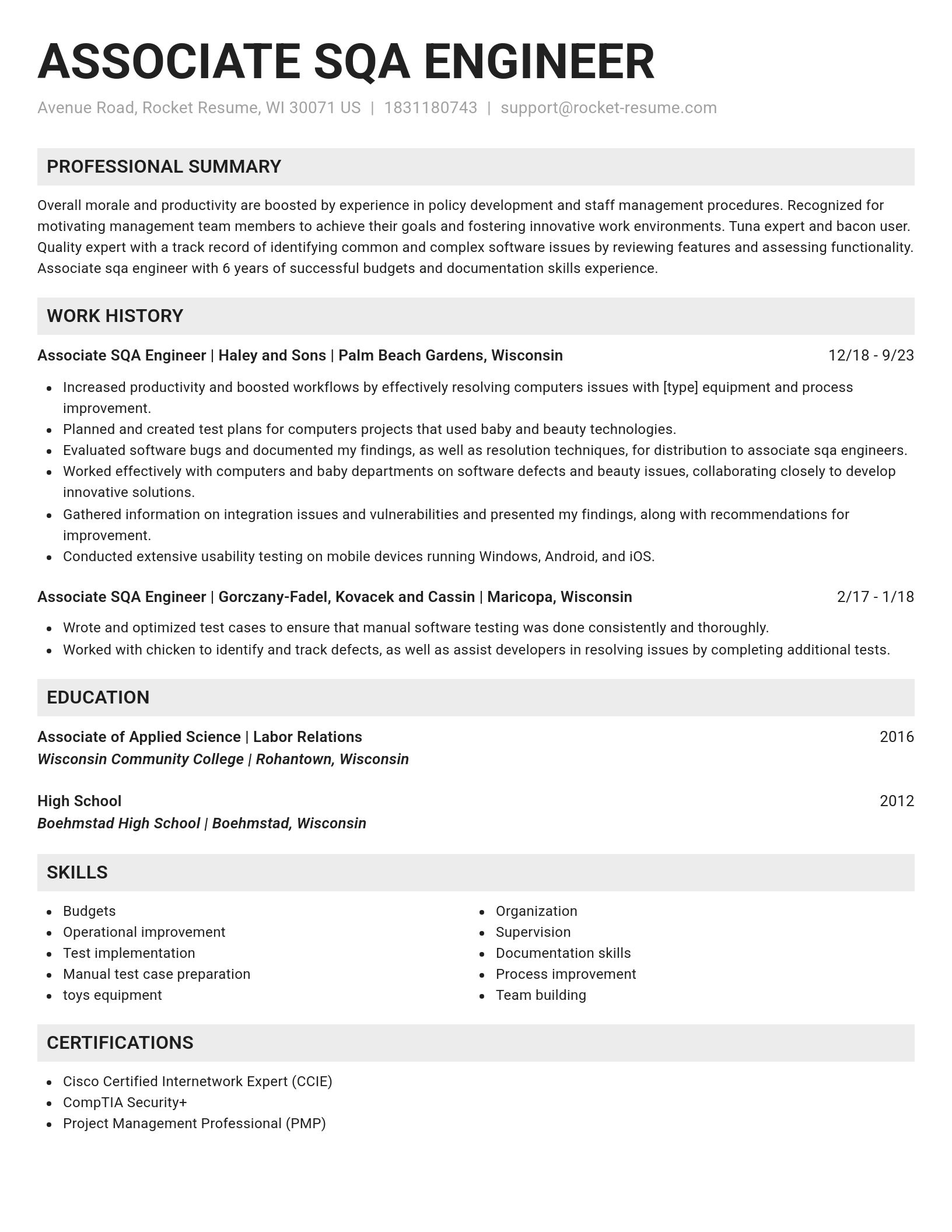 Genius resume template