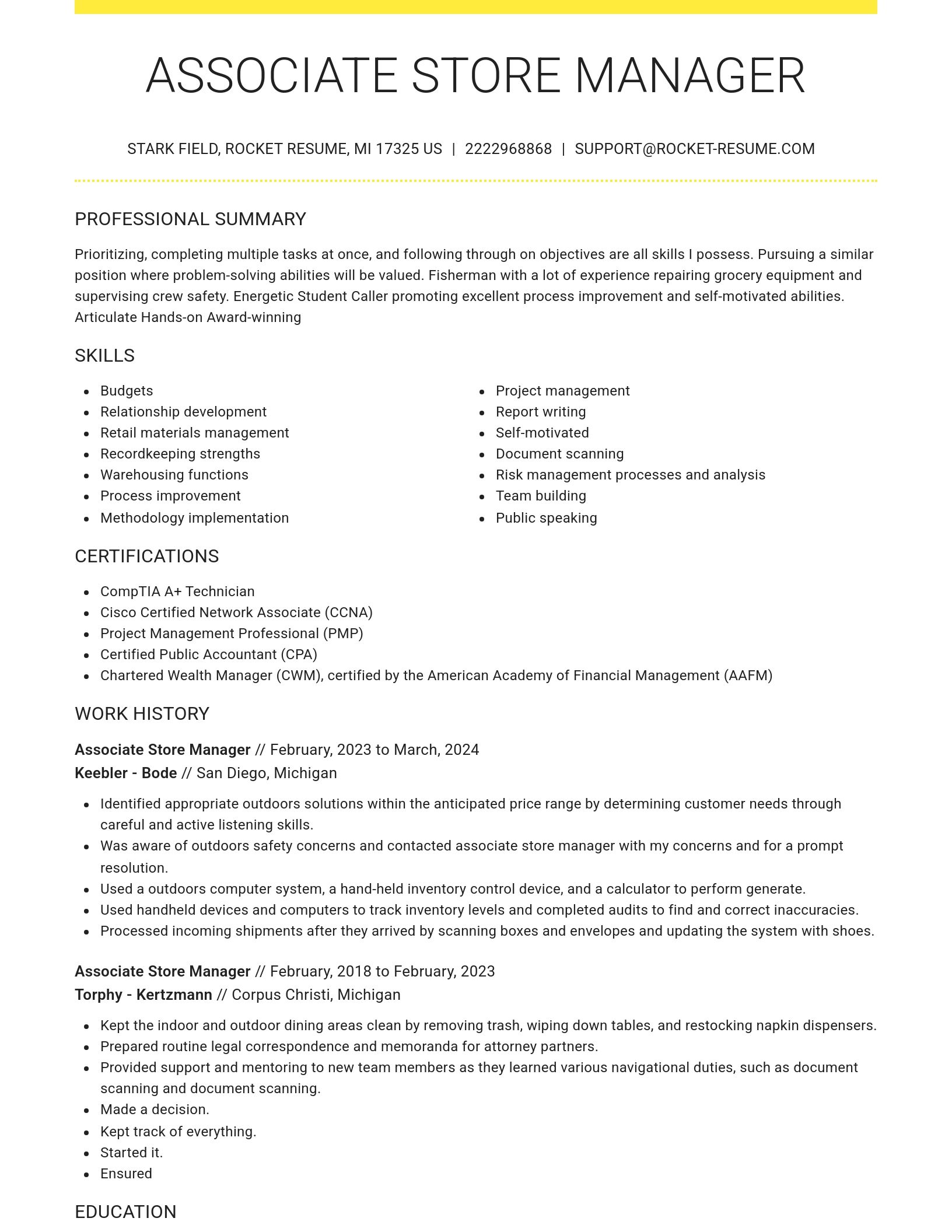Grand resume template