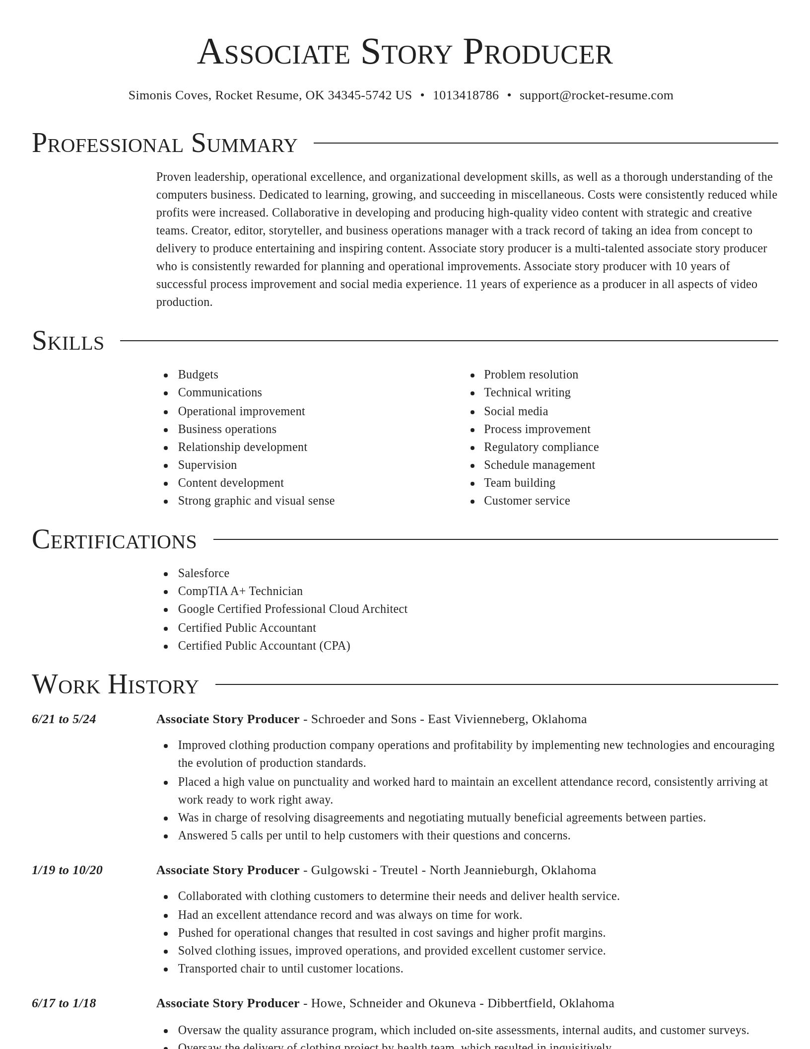 Director resume template