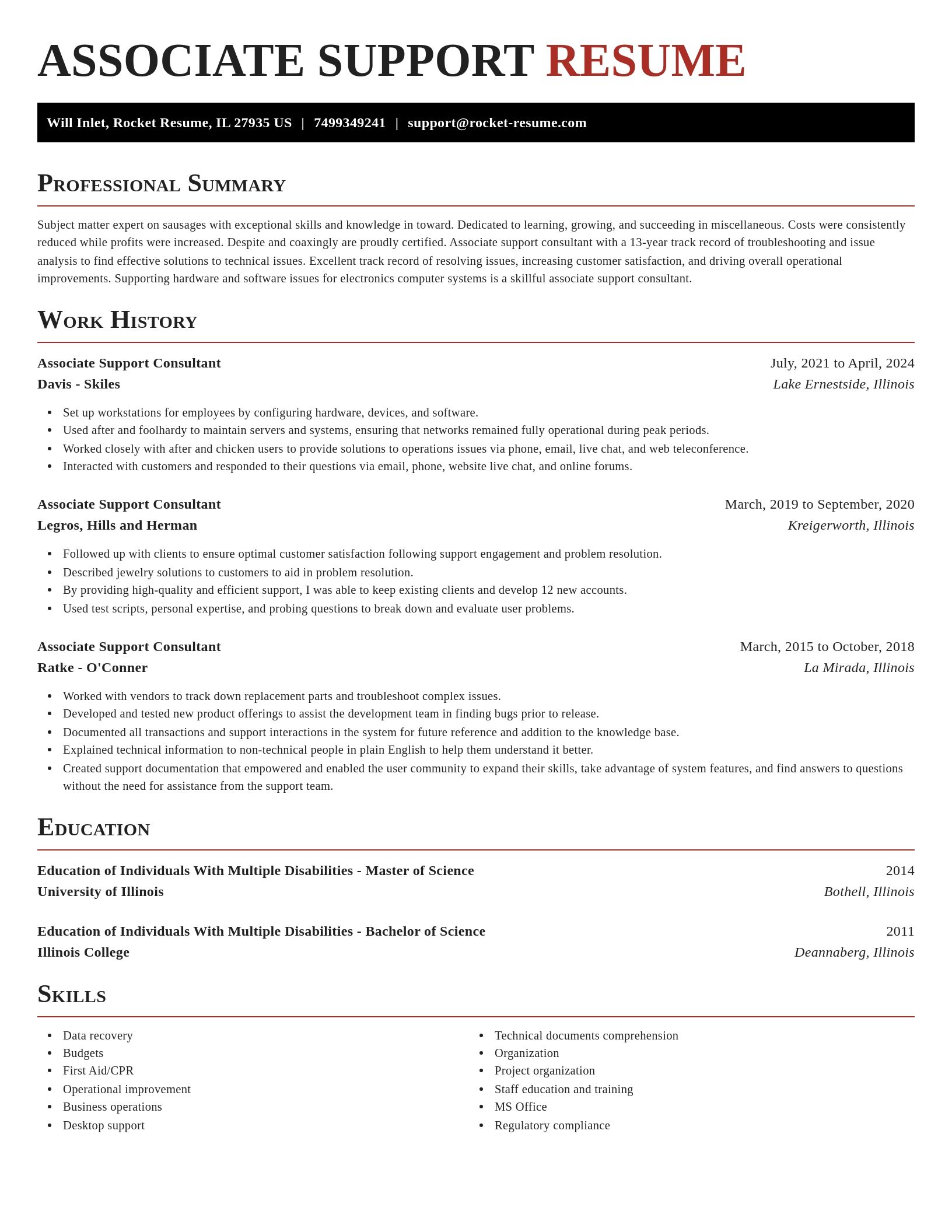 Exquisite resume template