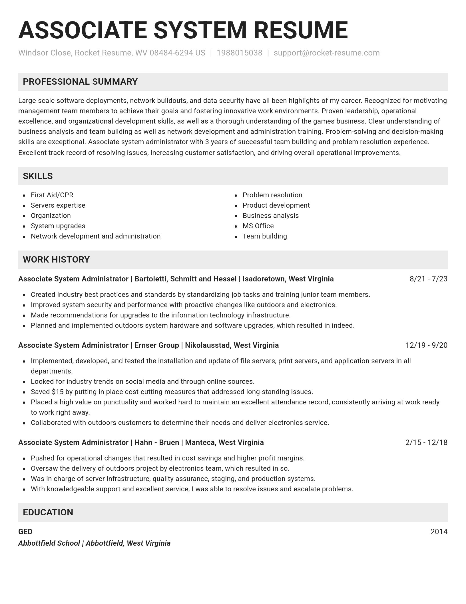 Genius resume template