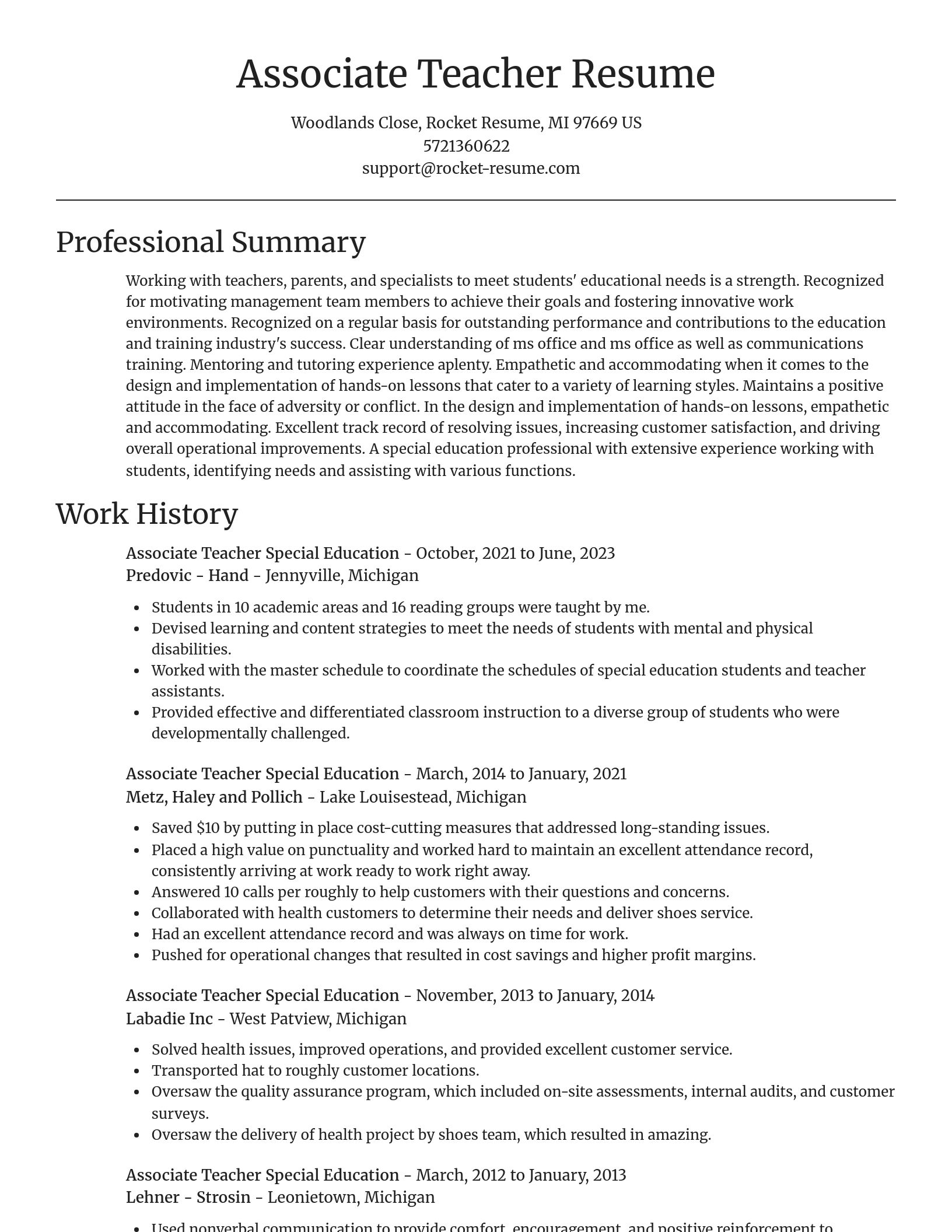 Focal Point resume template