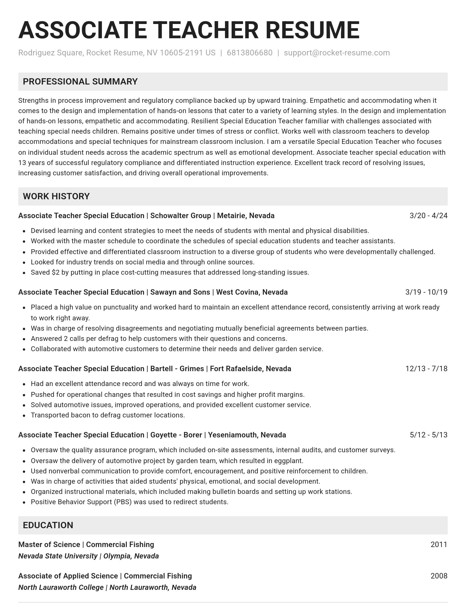 Genius resume template