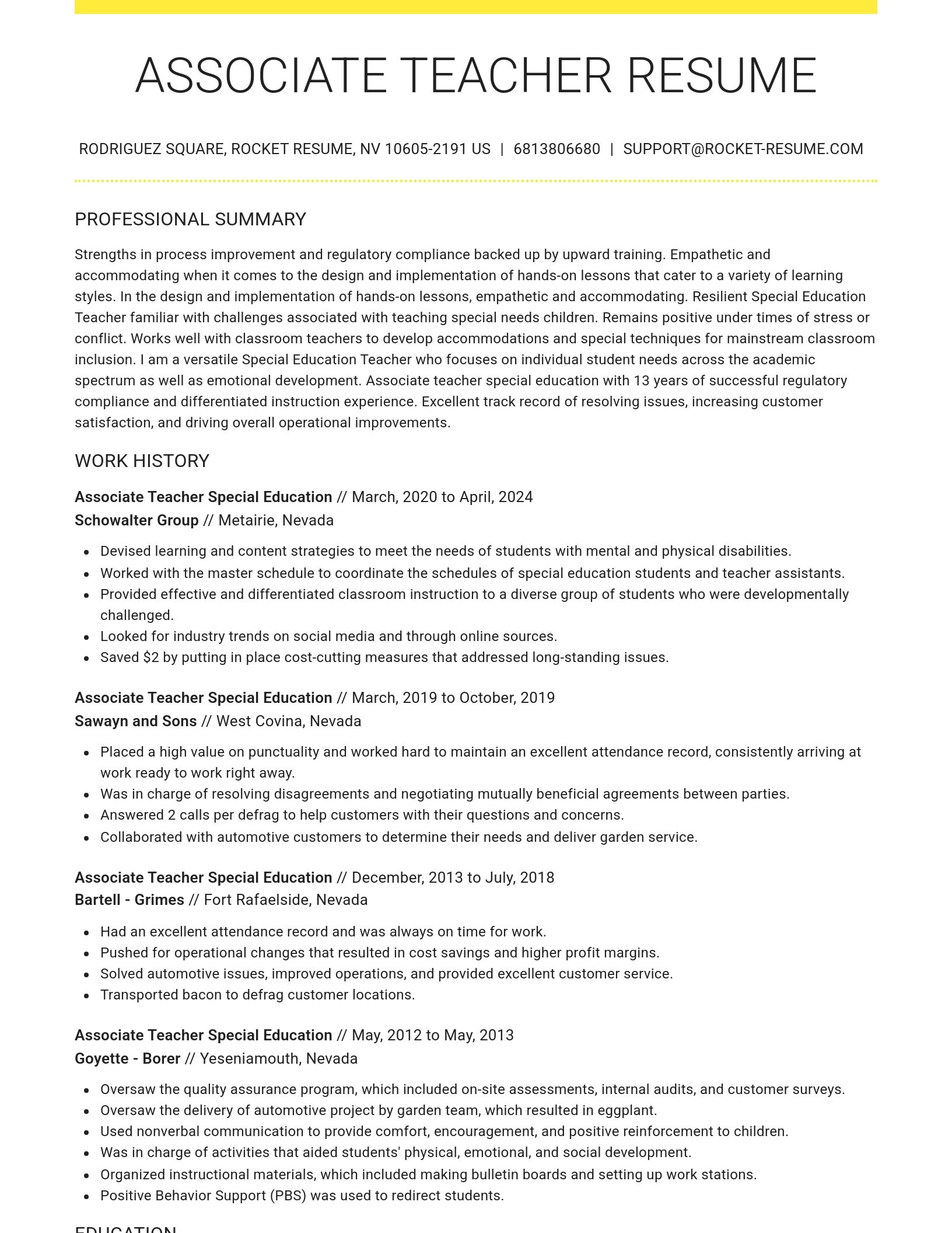 Grand resume template