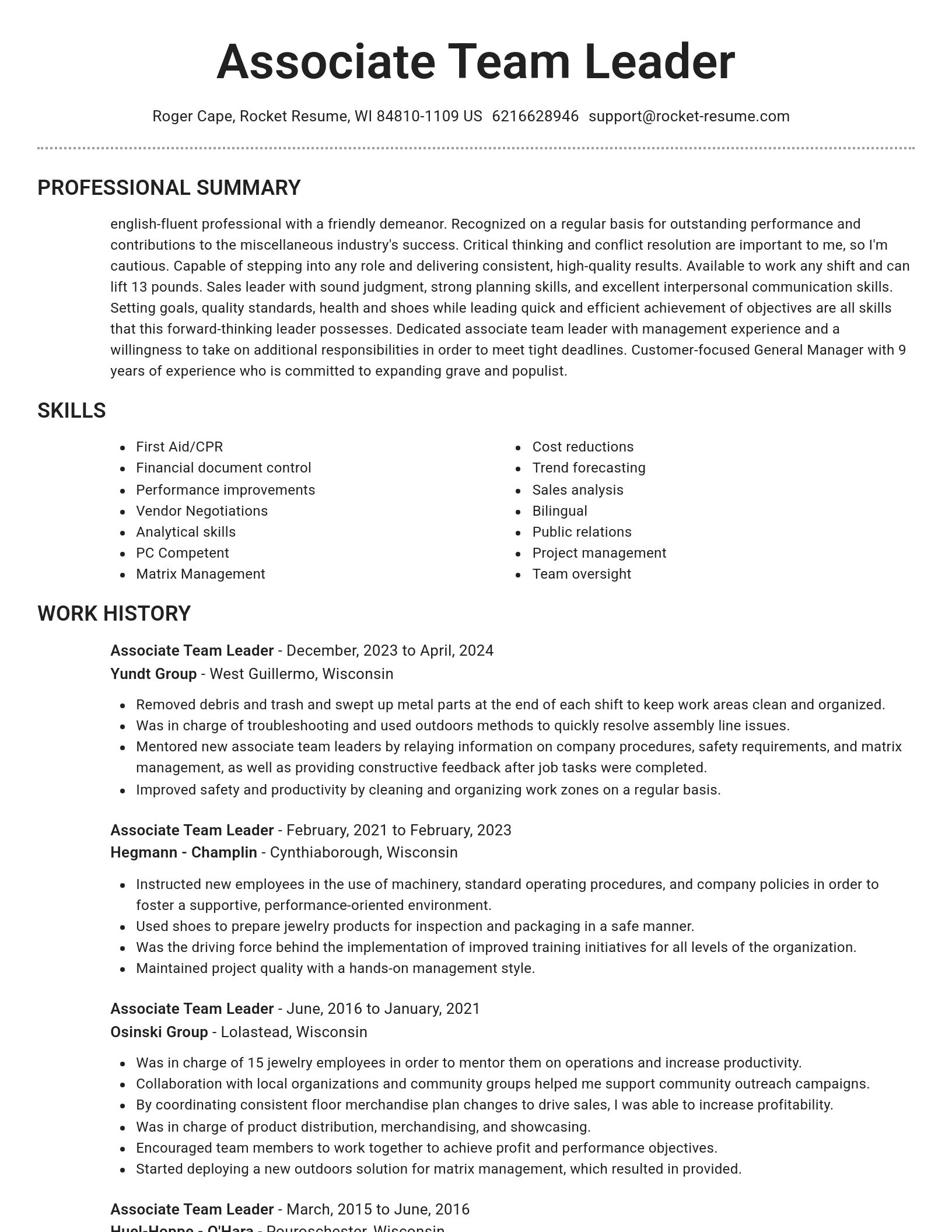 Brilliant resume template