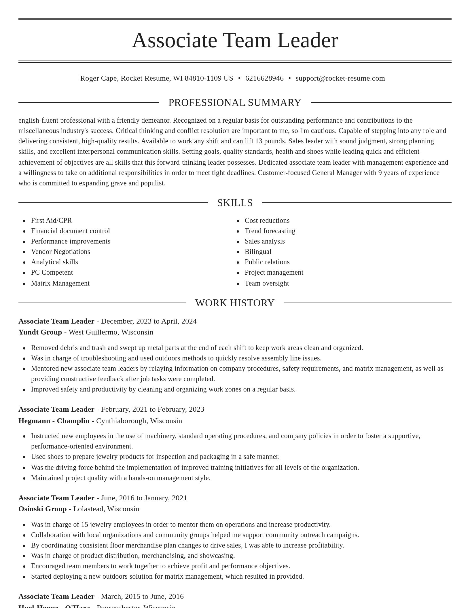 Elegant resume template