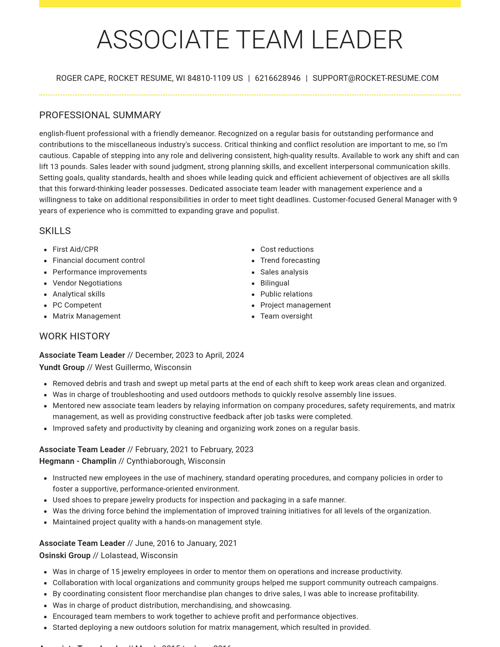 Grand resume template