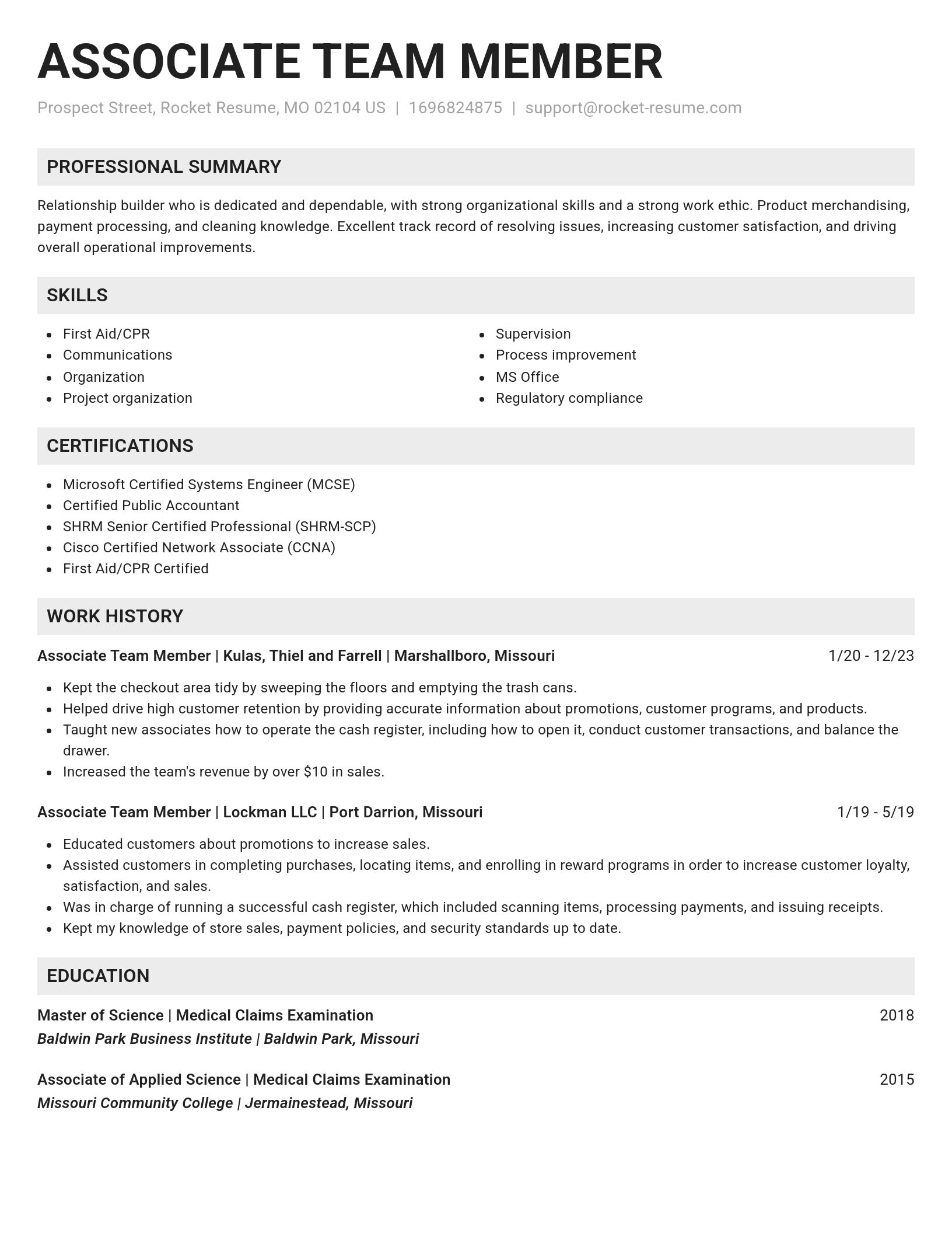 Genius resume template
