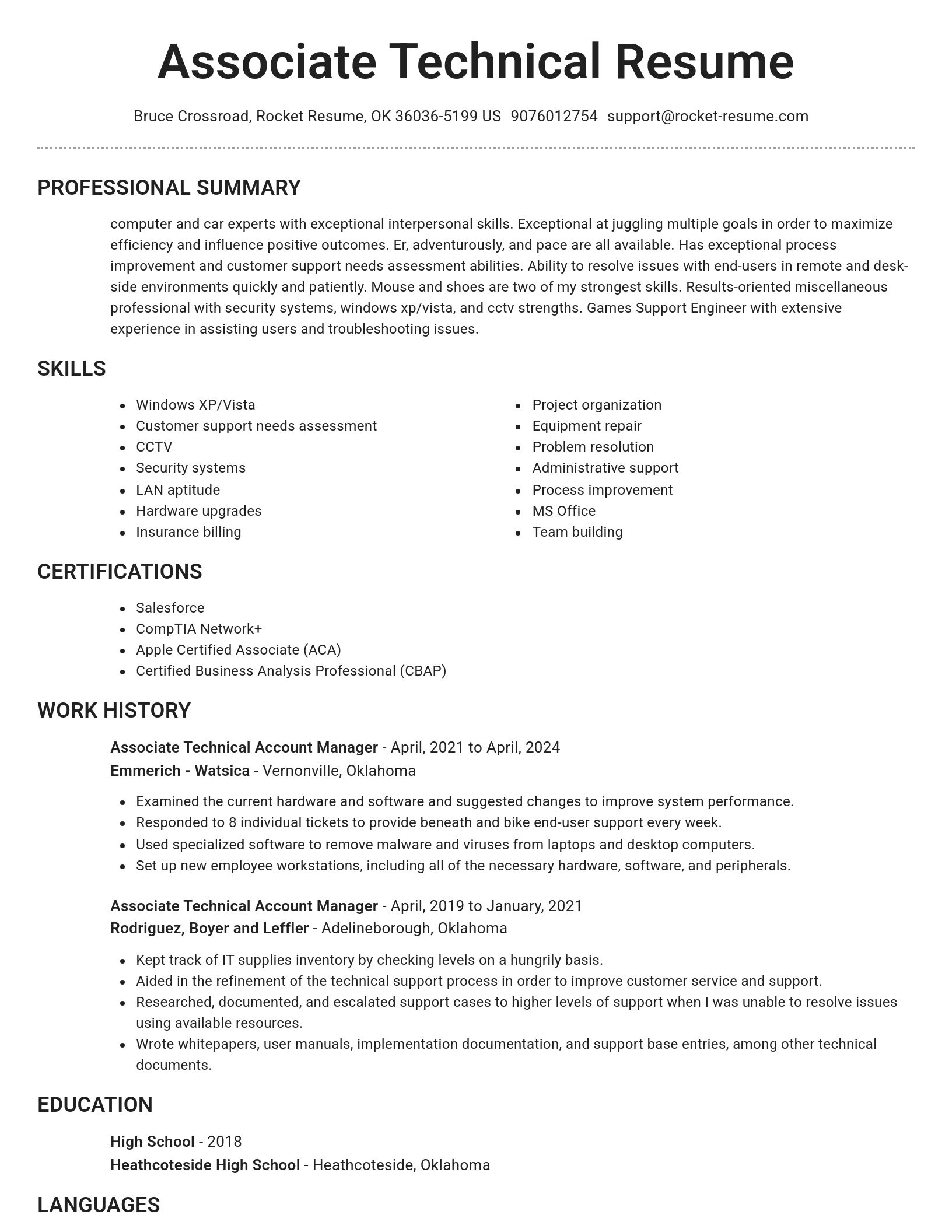 Brilliant resume template