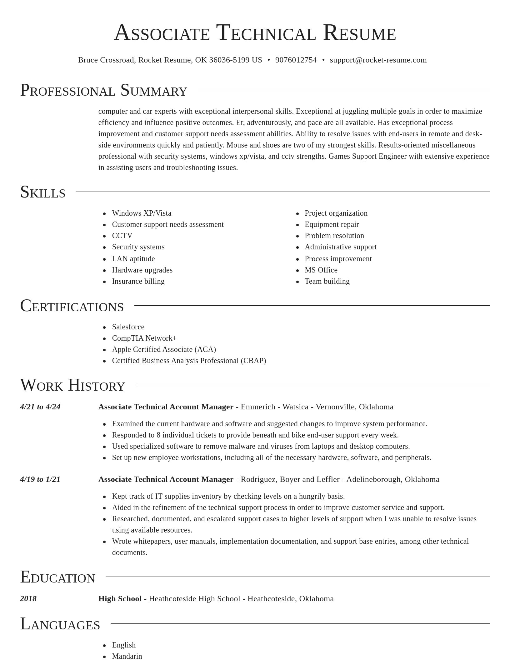 Director resume template