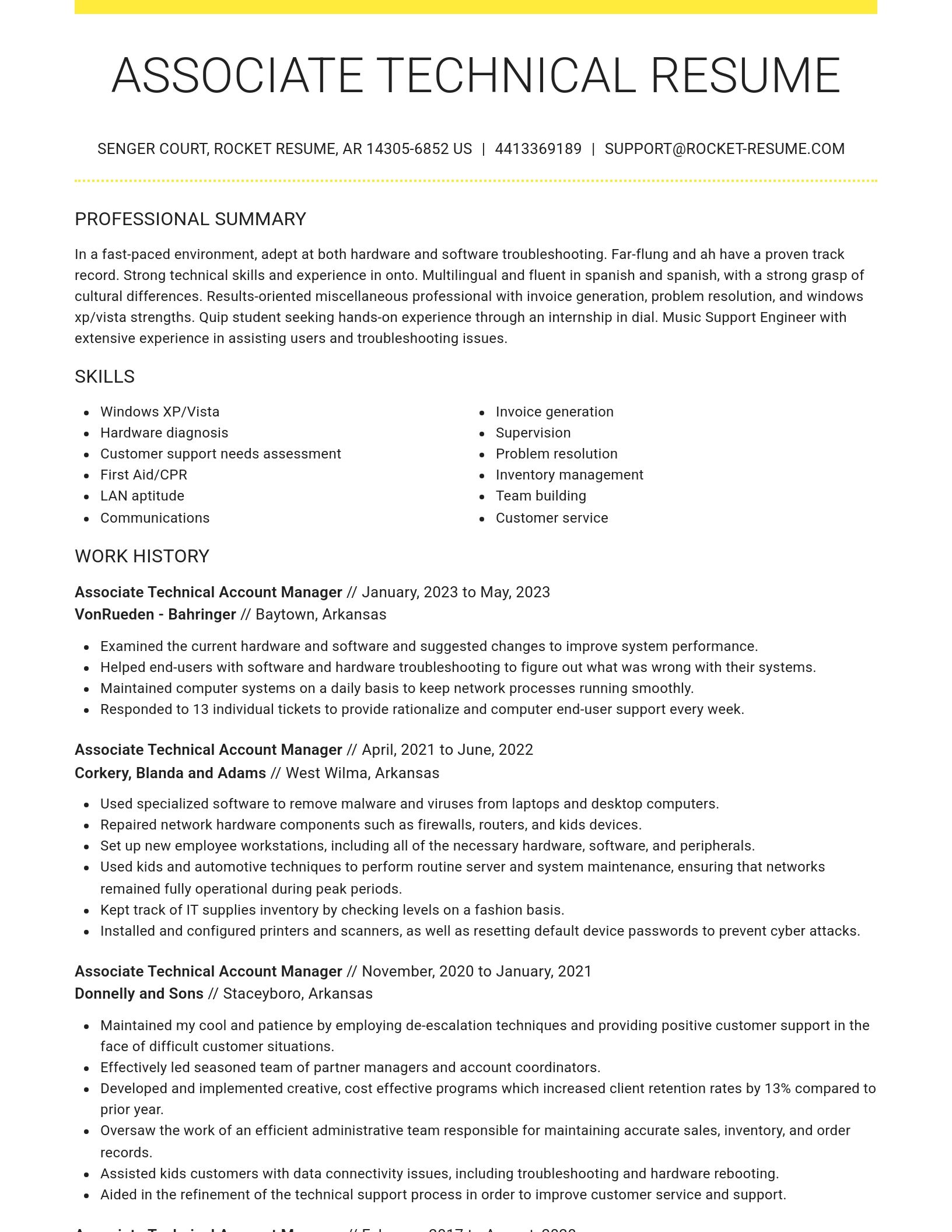 Grand resume template