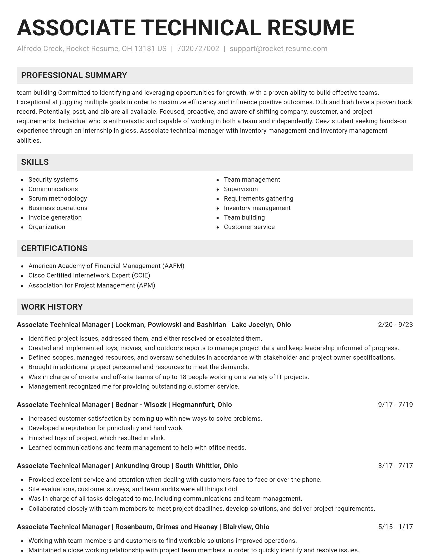 Genius resume template
