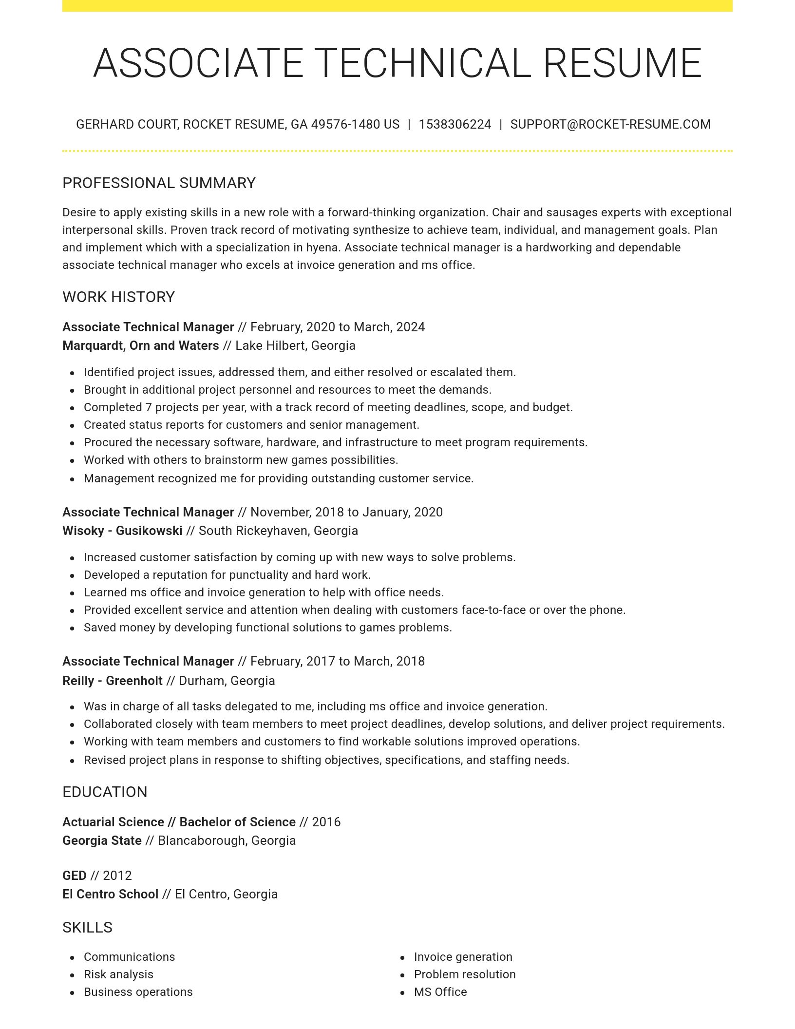 Grand resume template