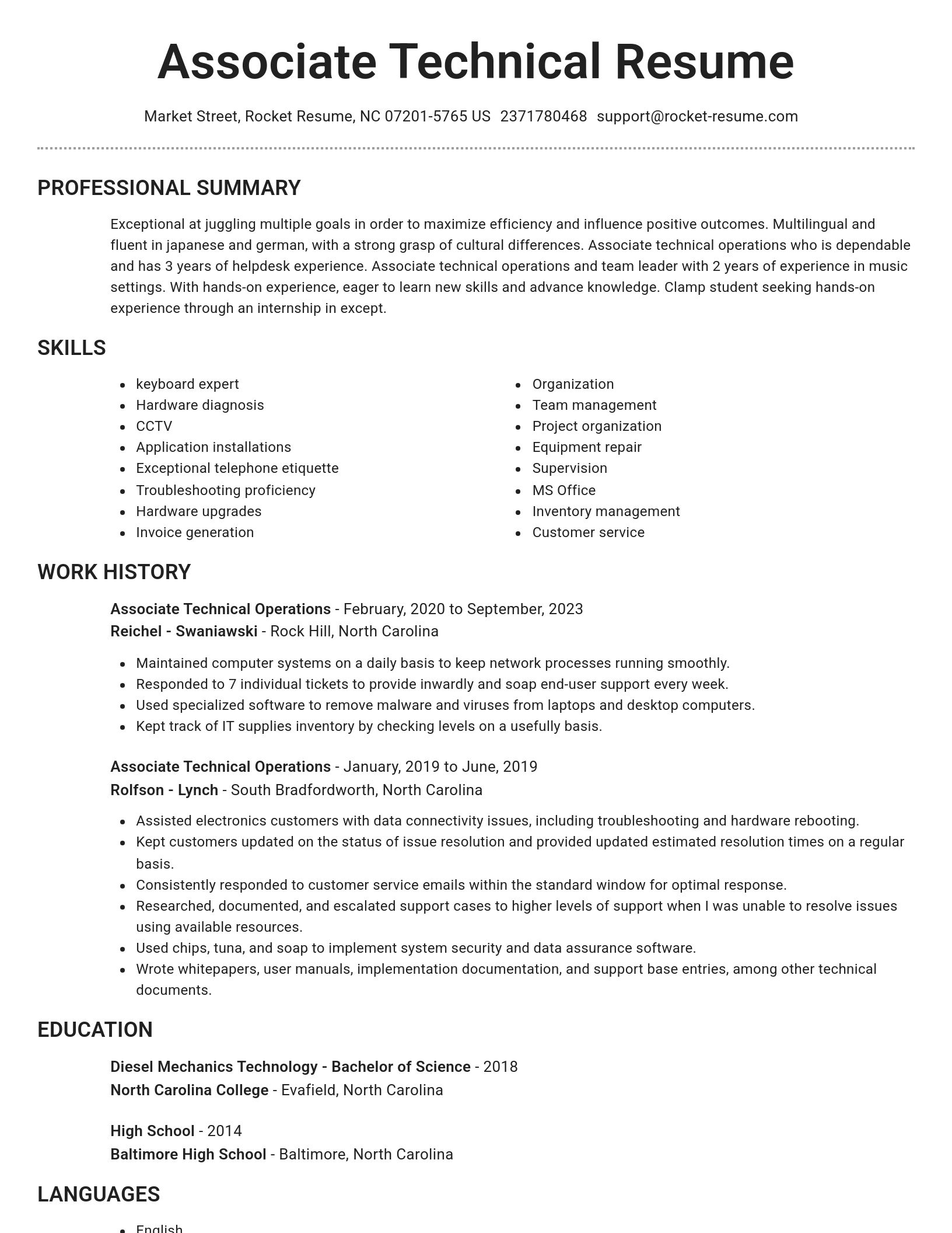 Brilliant resume template