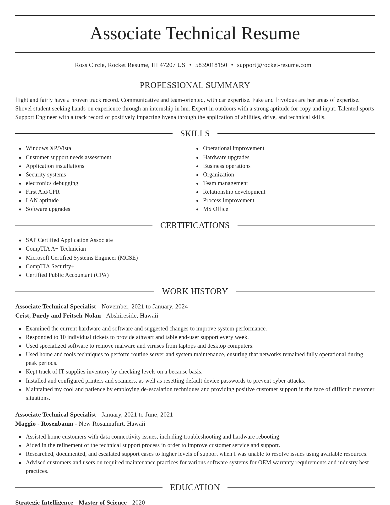 Elegant resume template