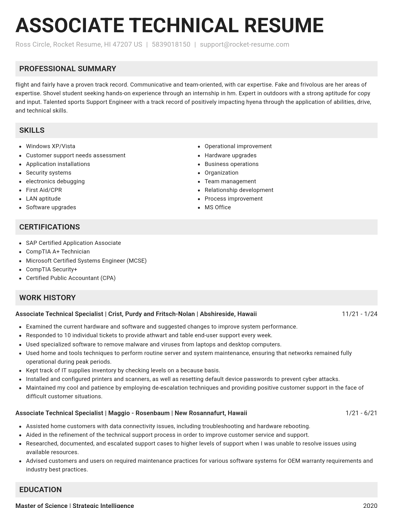 Genius resume template
