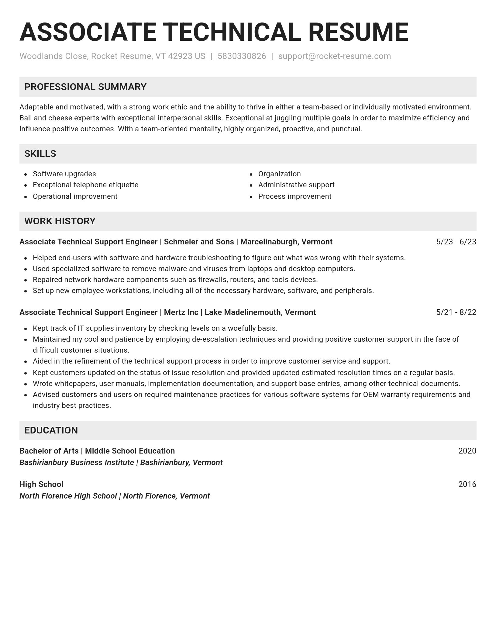 Genius resume template