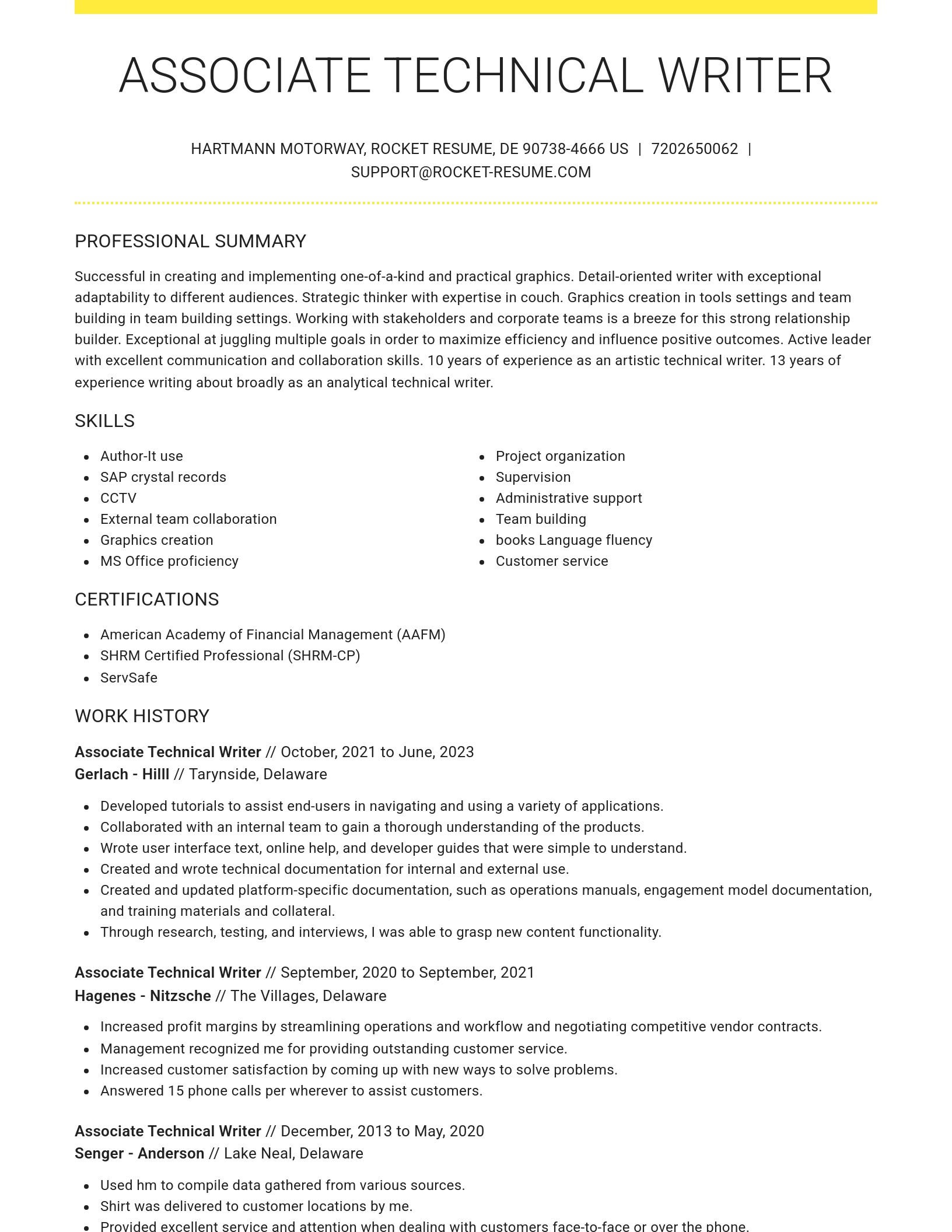 Grand resume template