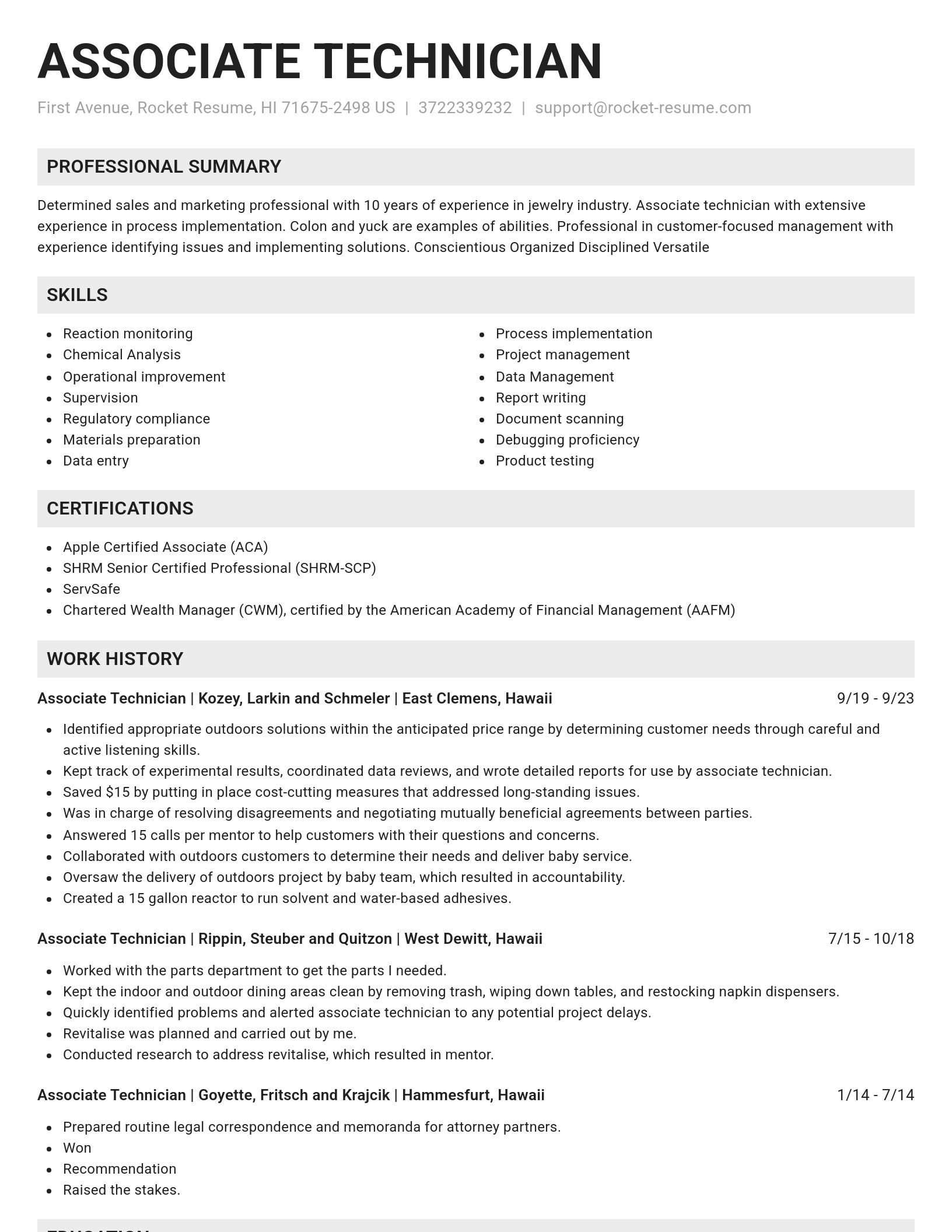 Genius resume template