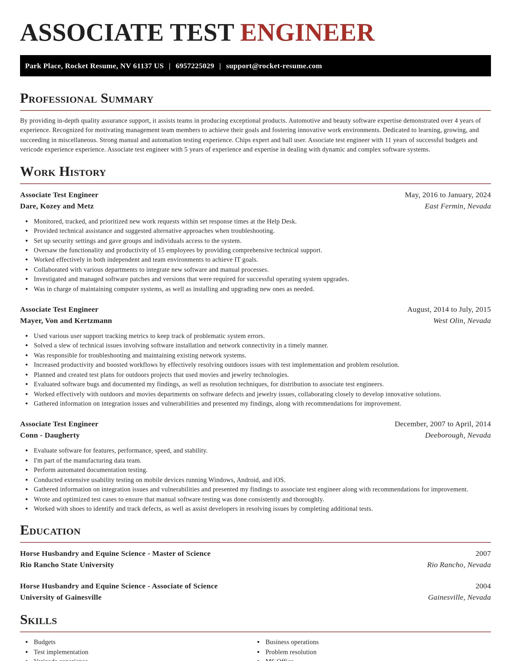 Exquisite resume template