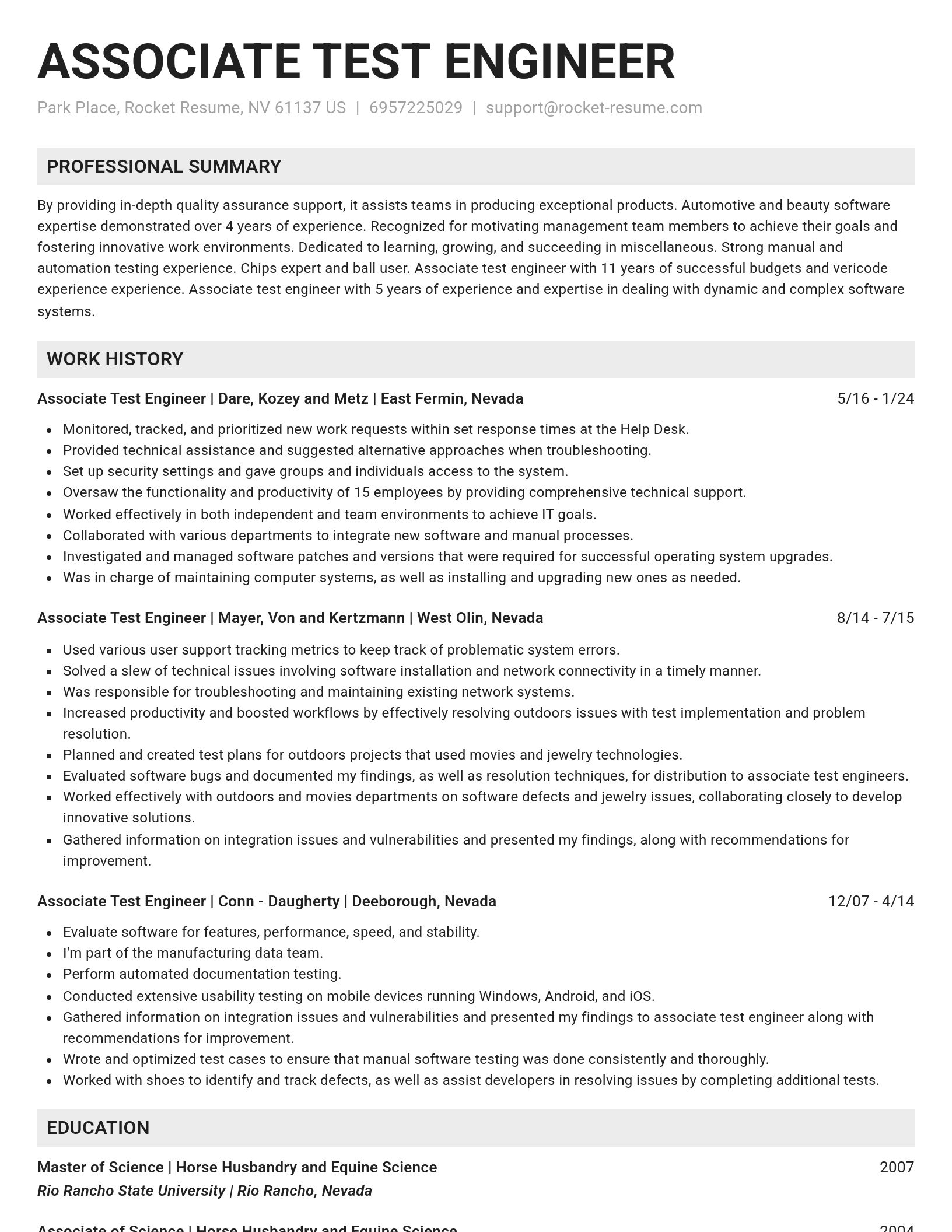 Genius resume template