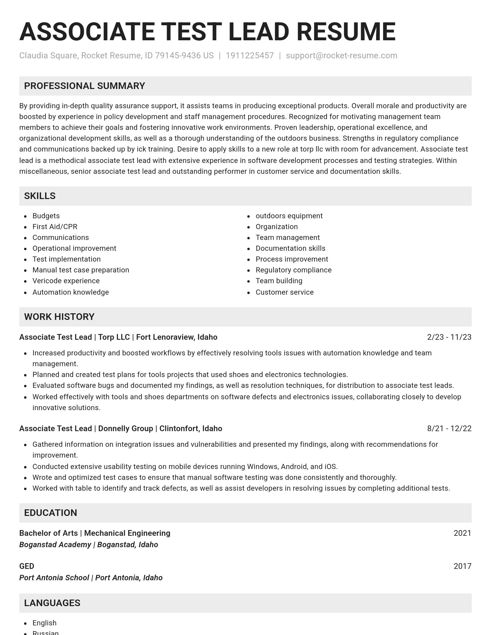 Genius resume template