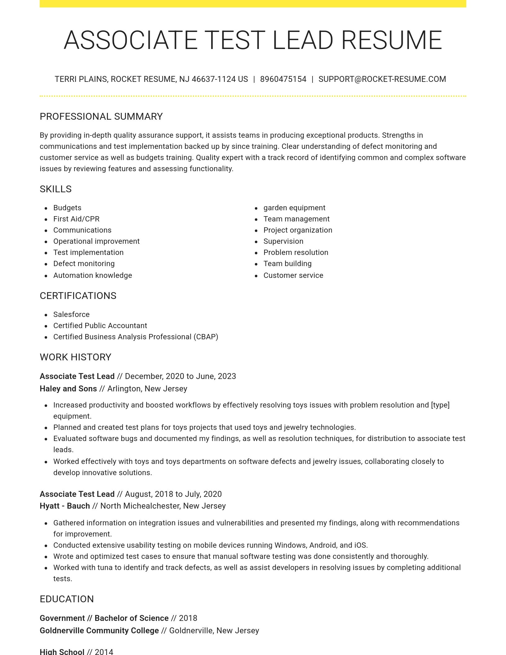 Grand resume template