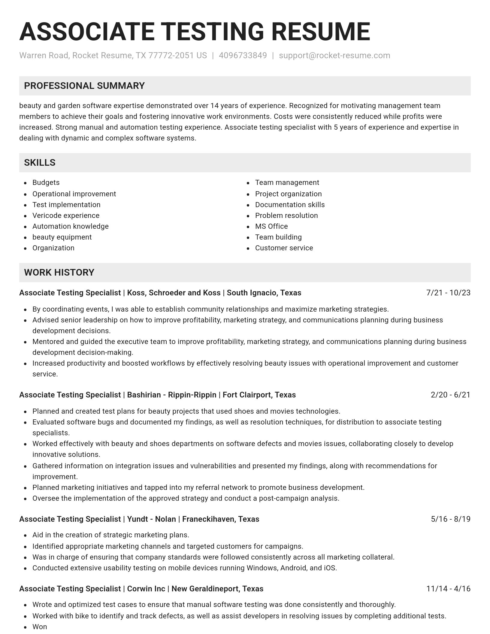 Genius resume template