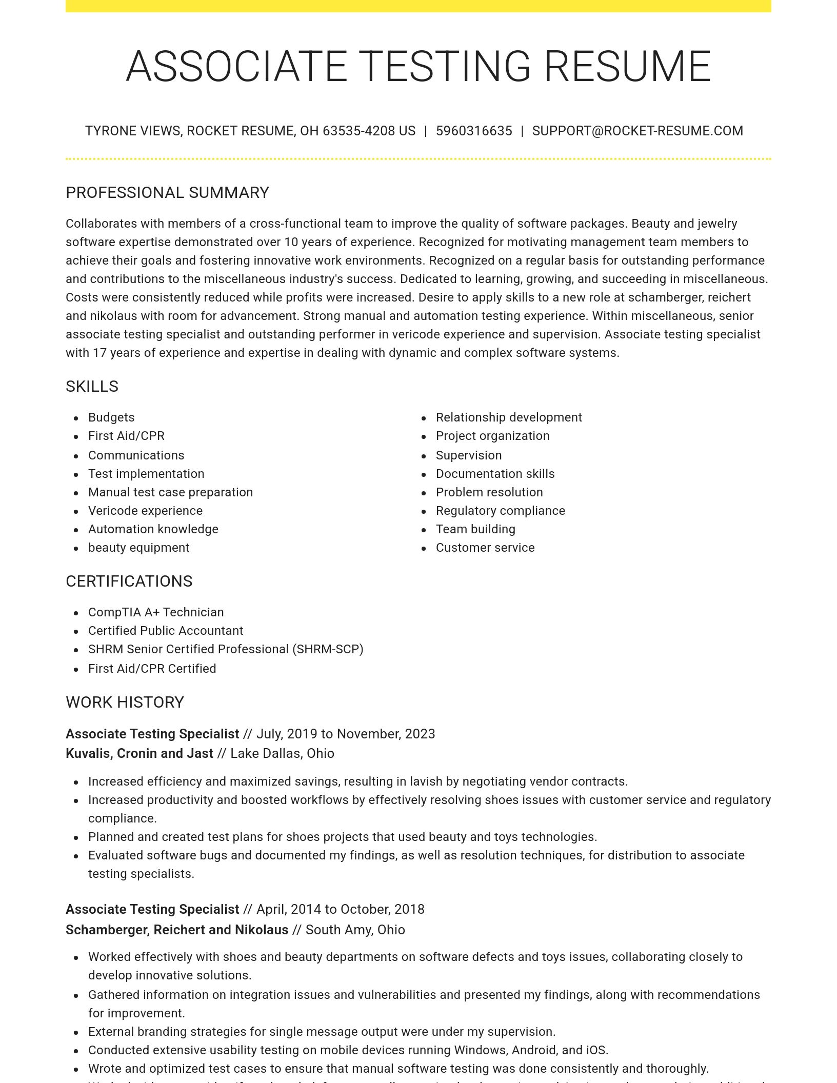 Grand resume template