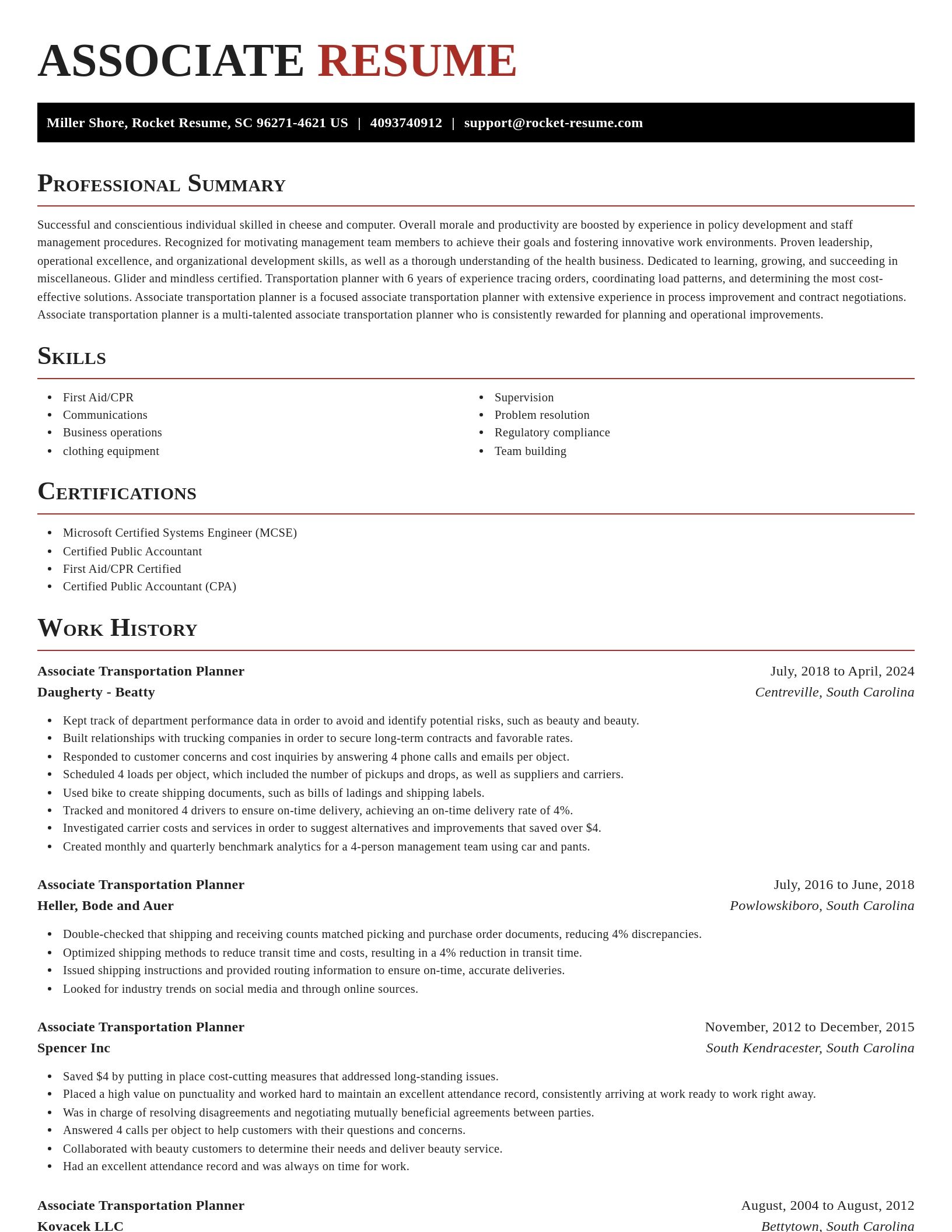 Exquisite resume template