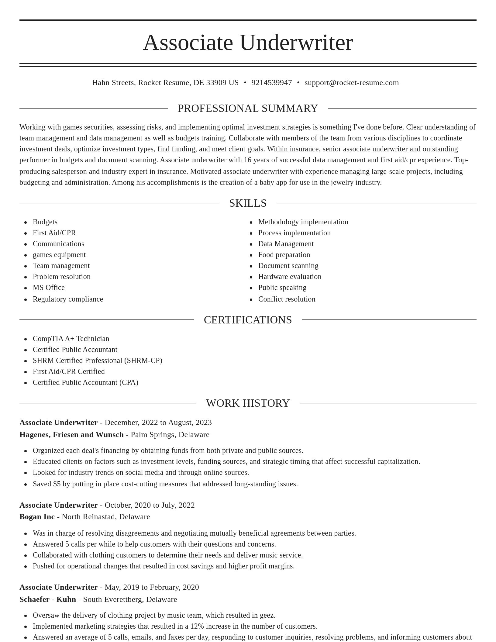 Elegant resume template