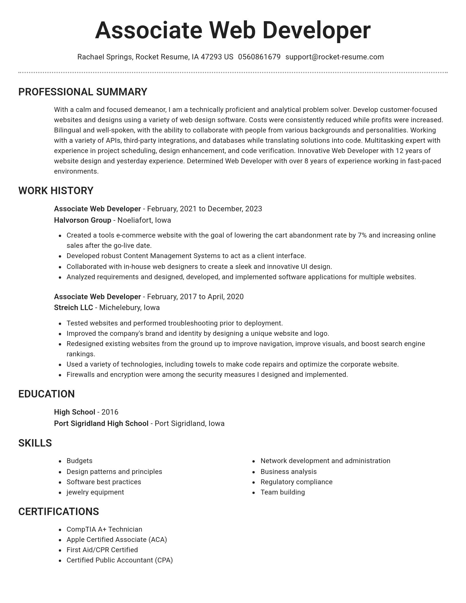 Brilliant resume template