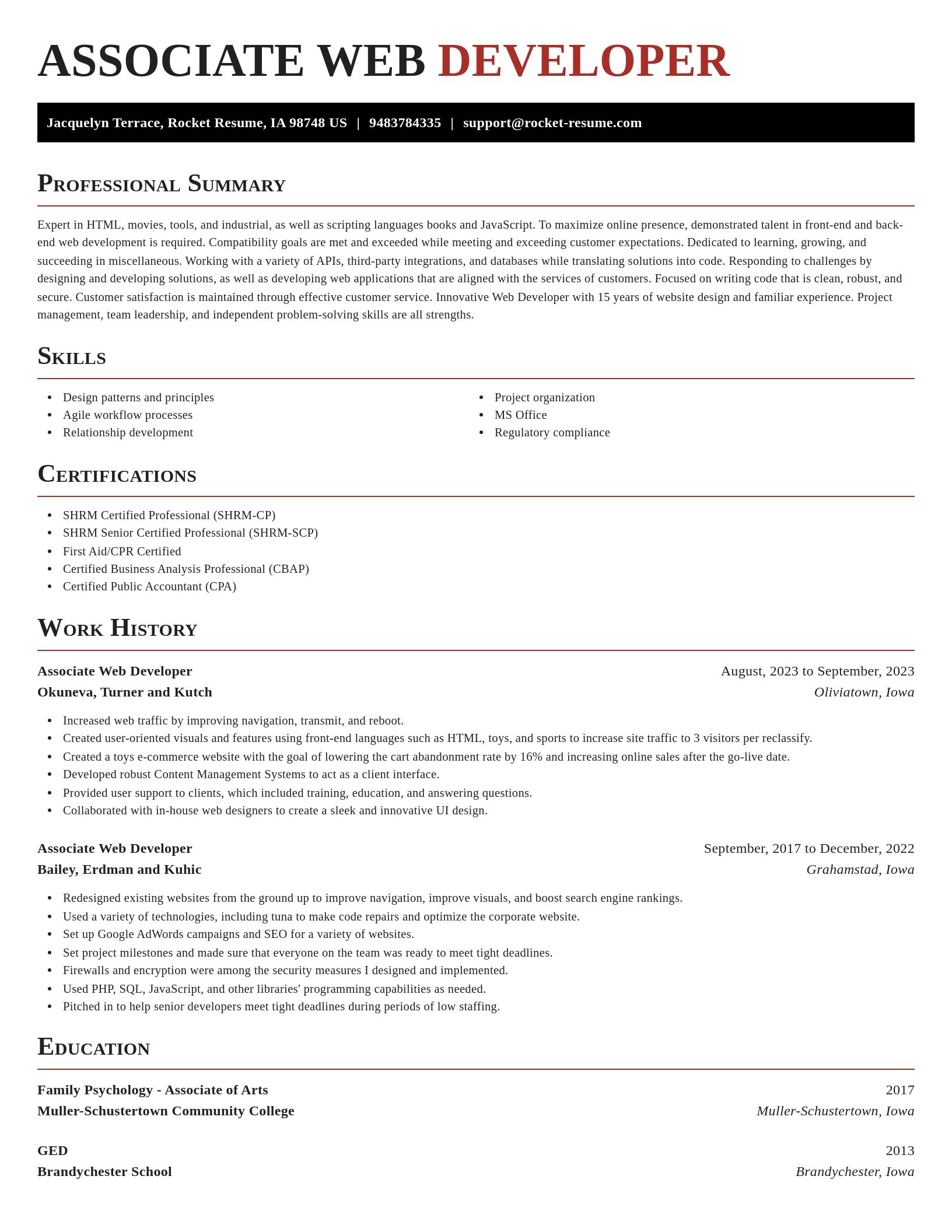 Exquisite resume template