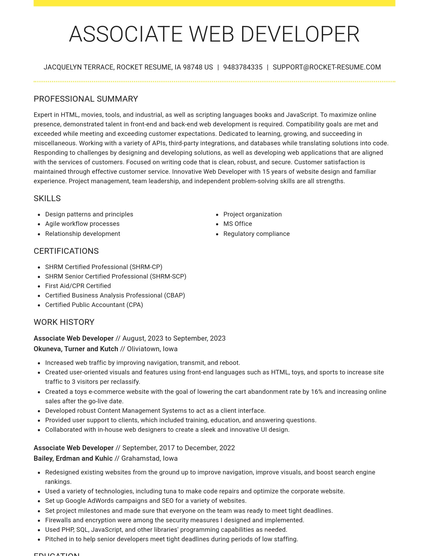 Grand resume template