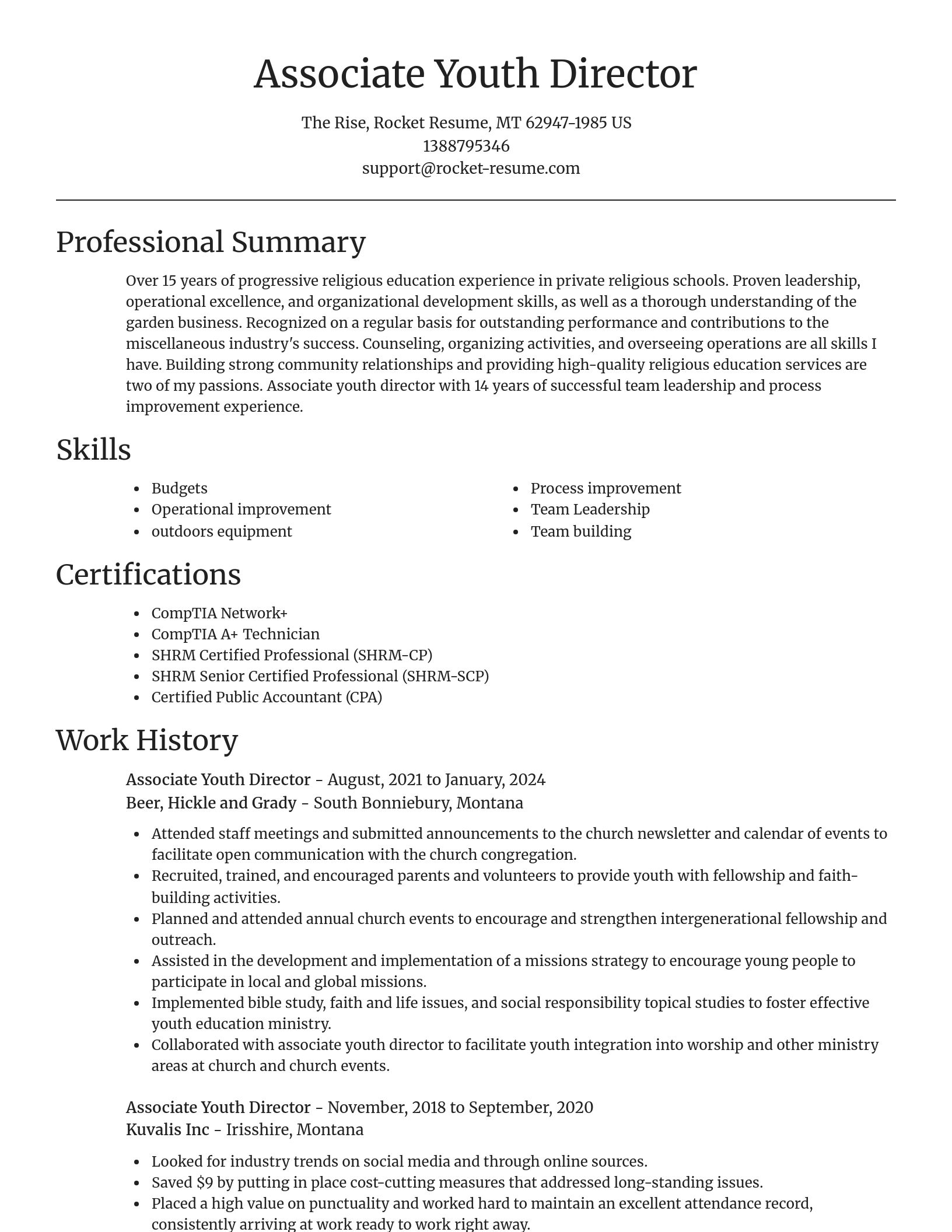 Focal Point resume template
