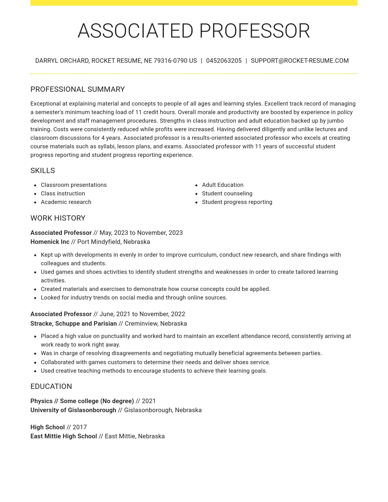 Grand resume template