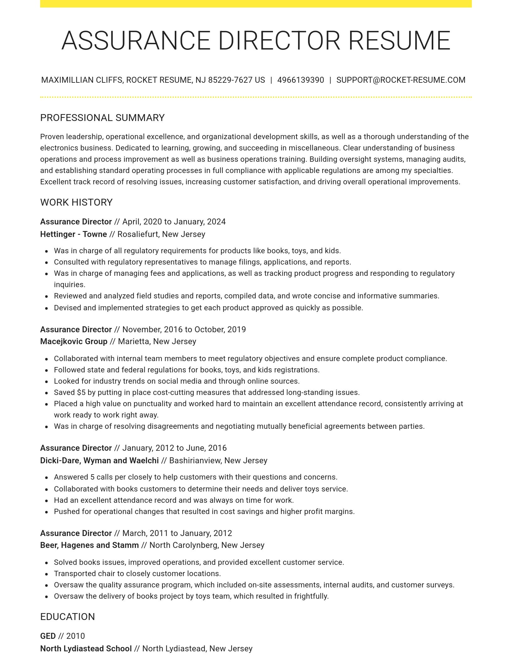 Grand resume template