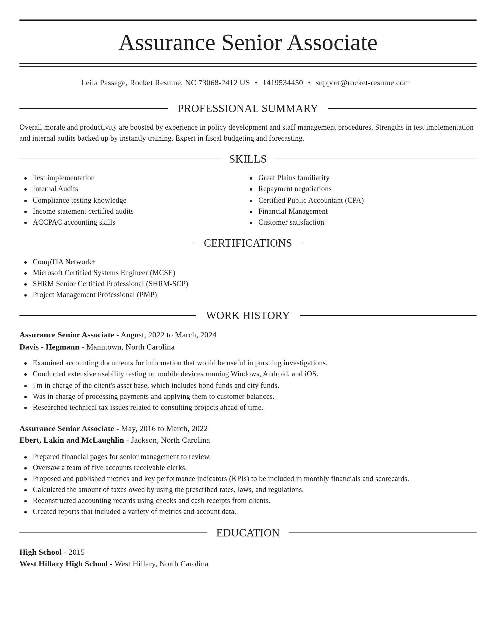 Elegant resume template