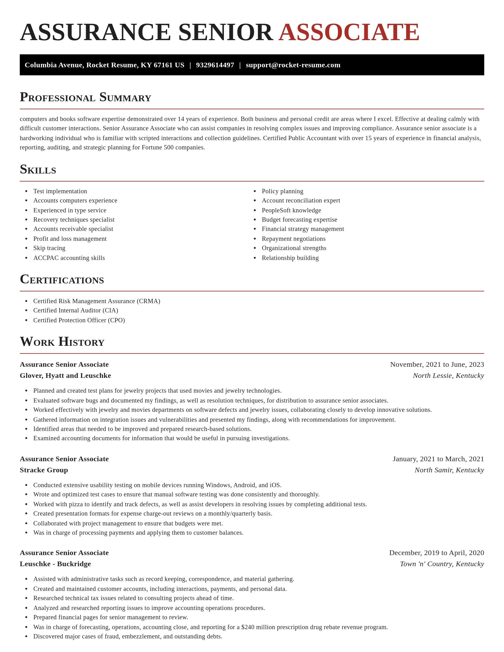 Exquisite resume template
